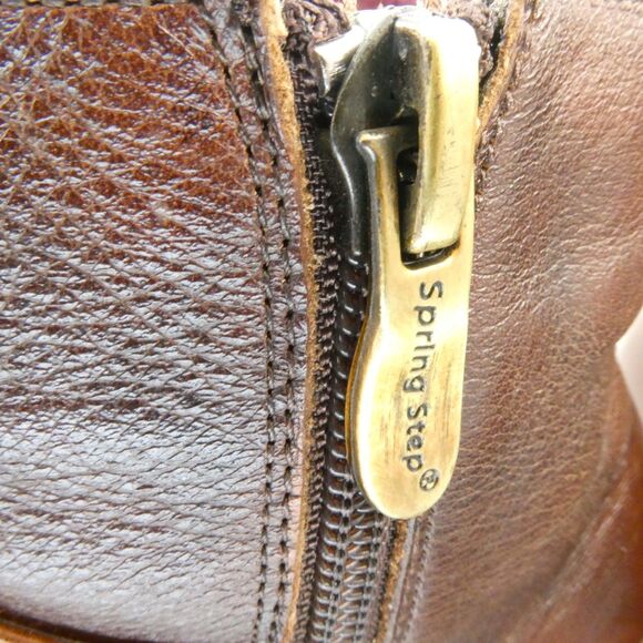 L'Artiste by Spring Step Sprint Step Natia Leather Ankle Boots Brown Women's :9 - Picture 9 of 14